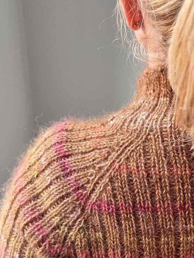 Felicity Blouse multi color (long sleeves), No 4 + silk mohair knitting kit