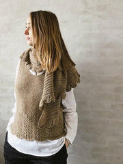 Fenja shawl and Fryd top in cashmere and merino wool