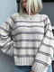 Rikke Cozy Sweater by Rikke Jönsson (two stripe colors), No 3 knitting kit