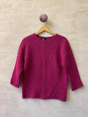 Flex sweater af Hanne Falkenberg, strikkekit | 59 Fuchsia