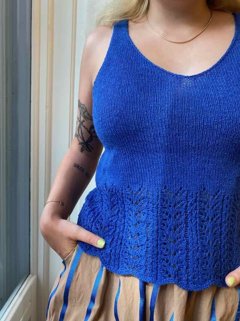 Fryd summer top | Lace Knitting Kit Merino Wool | Önling