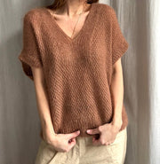 Fungus Slipover V - neck by Refined Knitwear, knitting pattern Knitting patterns Refined Knitwear