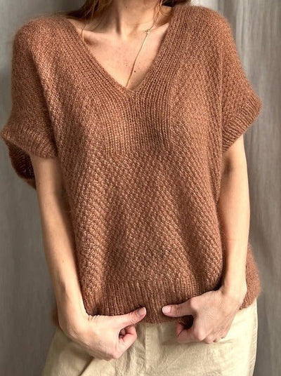 Fungus Slipover V - neck by Refined Knitwear, silk mohair knitting kit Knitting kits Refined Knitwear