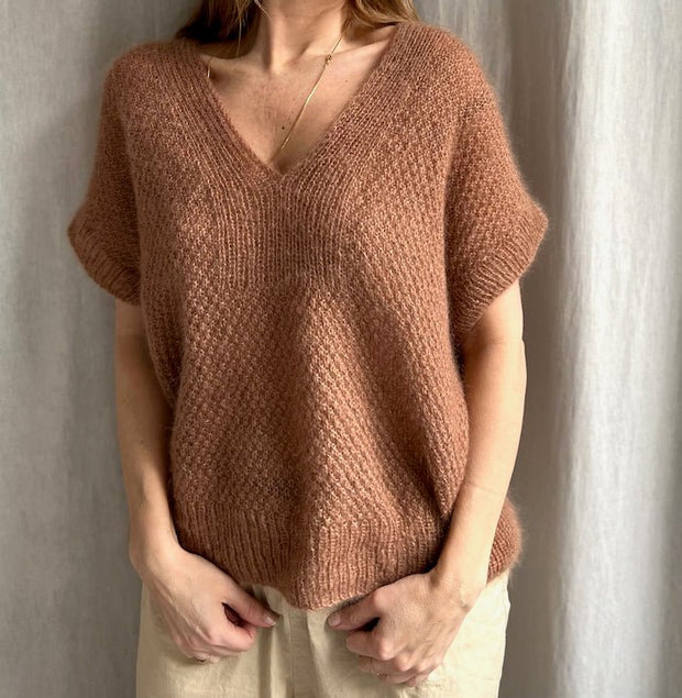 Fungus Slipover V - neck by Refined Knitwear, silk mohair knitting kit Knitting kits Refined Knitwear