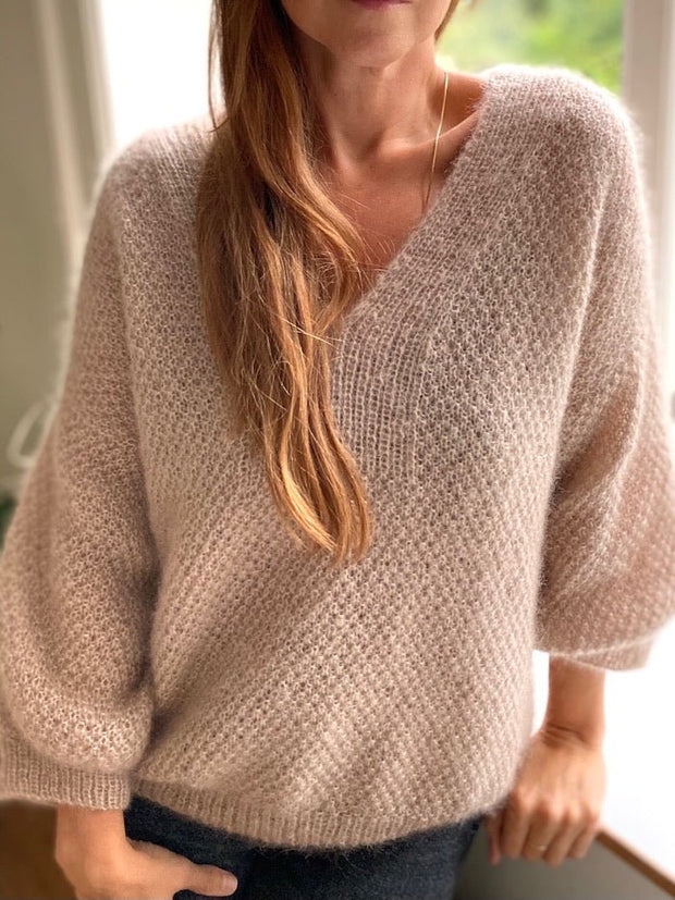 Fungus Sweater V - neck by Refined Knitwear, knitting pattern Knitting patterns Refined Knitwear