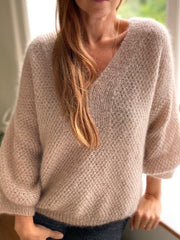 Fungus Sweater V - neck by Refined Knitwear, silk mohair knitting kit Knitting kits Refined Knitwear