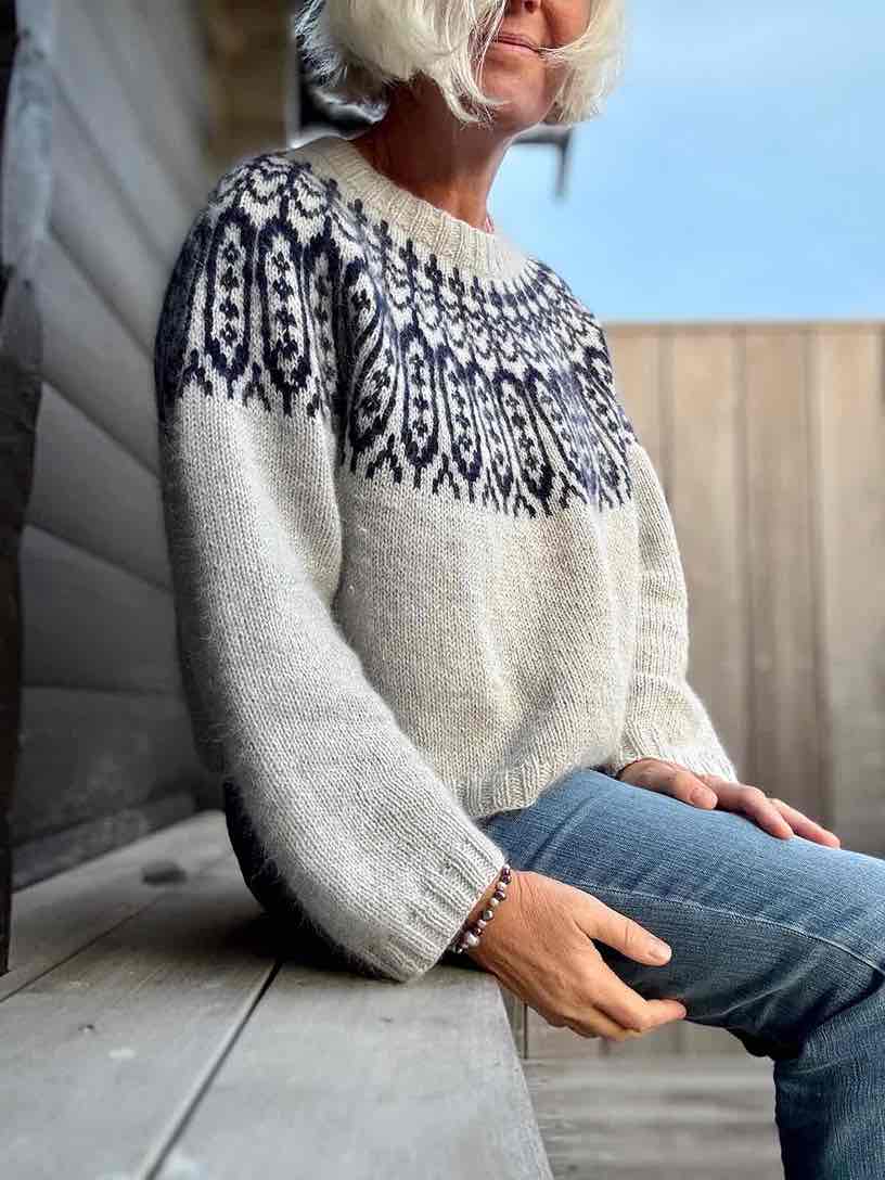 Gerdur Icelandic Sweater KAL by Önling, No 4 + silk mohair knitting kit (INCL pattern color)