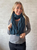 Gitter scarf by Hanne Falkenberg, No 20 knitting kit | 41 Petrol