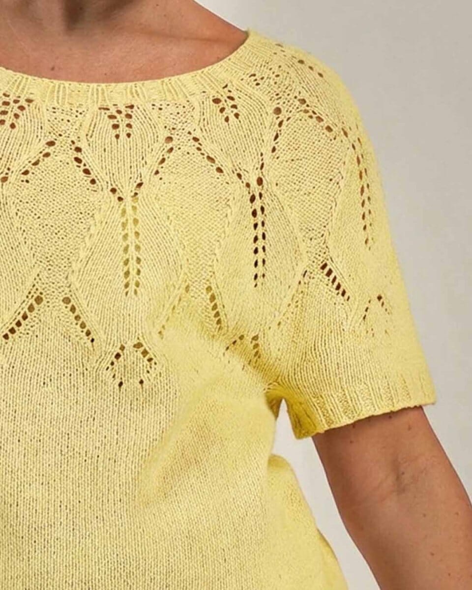 未使用 TWILL MARIRISA FLAP SUMMER KNIT TOPS Iris Summer Top | Summer favorite lace knitting | Önling No 14