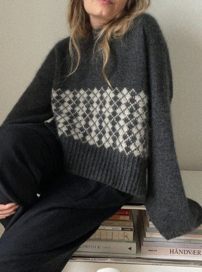 Jeju sweater, Aegyo Knit | Slate grey, Elephant grey, Winter white, Off - white