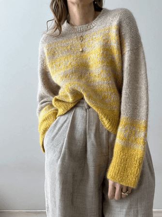 Johanne Loop sweater by Other Loops, No 16 + silk mohair yarn kit (ex pattern) Knitting kits Other Loops