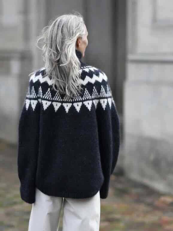 OBS: TEMPLATE Super Selene sweater af Anne Ventzel, No 20 + Silk mohair kit (UDEN OPSKRIFT) Strikkekit Anne Ventzel 