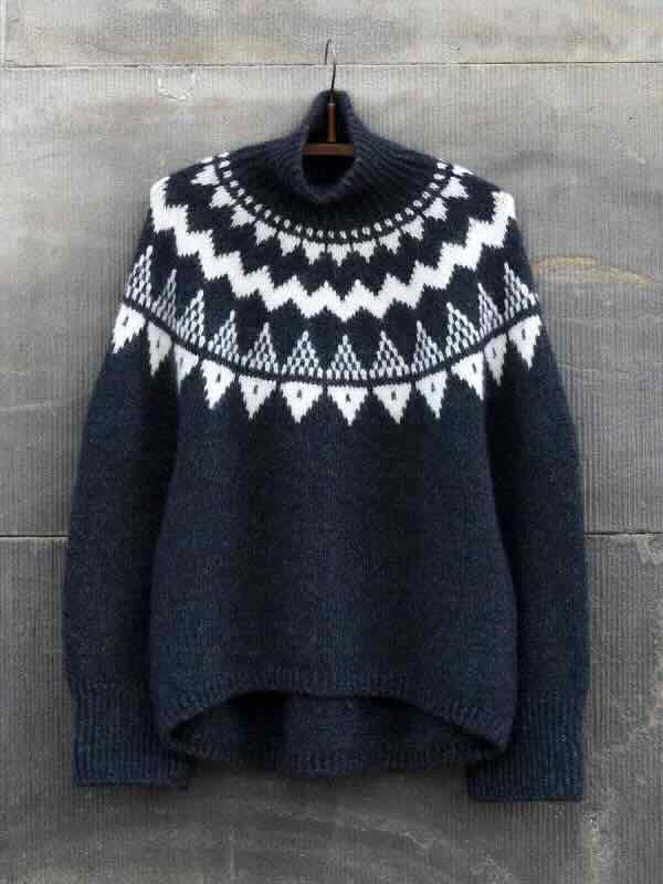 Lang Super Selene sweater af Anne Ventzel, No 15 + Silk mohair kit (uden opskrift) Strikkekit Anne Ventzel 