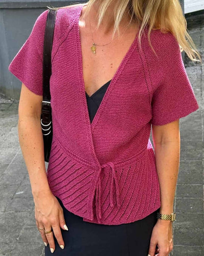 アパルトモングッドグリーフSUMMER Knit Cardigan Lido wrap cardigan by Hanne Falkenberg, No 21 knitting kit