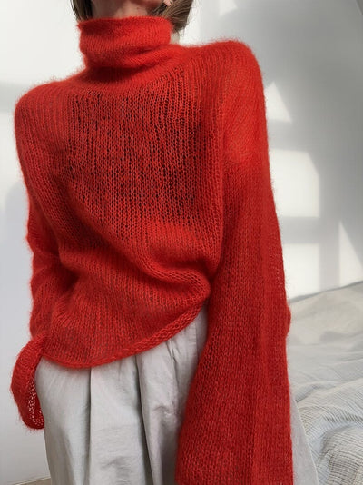 Light Loop high neck sweater by Other Loops, knitting pattern Knitting patterns Other Loops 