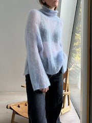 Light Loop high neck sweater by Other Loops, knitting pattern MANGLER MATERIALER Knitting patterns Other Loops 