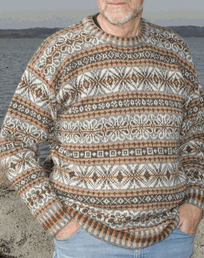 MANGLER OPSKRIFT Krakær mens sweater by Ruth Sørensen, knitting pattern Knitting patterns Ruth Sørensen 
