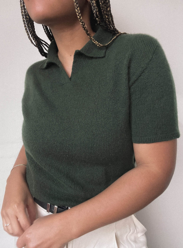 MANGLER OPSKRIFT Marcu Polo t-shirt for women by Creadia Studio, knitting pattern Knitting patterns Creadia 