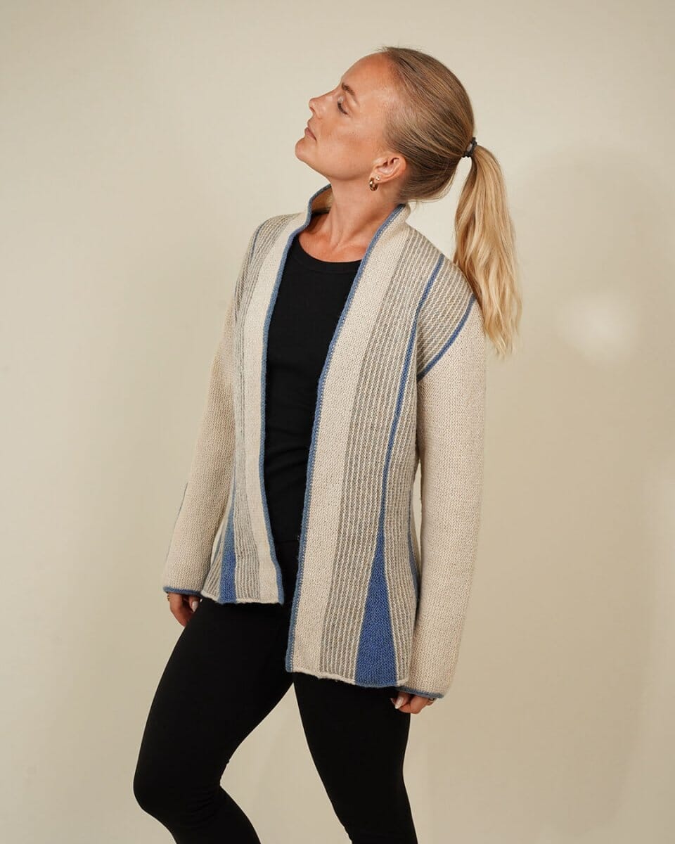 【美品】Her lip to Muriel Stripe Knit Jacket Mermaid Cardigan | Hanne Falkenberg knitting pattern