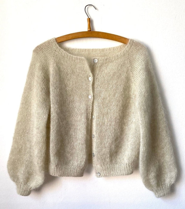 Nigrum cardigan by Refined Knitwear, silk mohair knitting kit Knitting kits Refined Knitwear