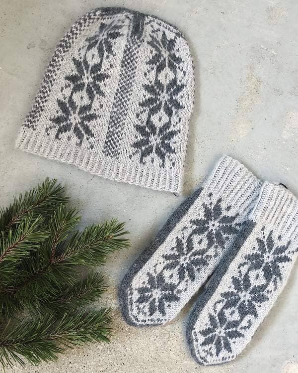 Nordic mittens with star by Önlings, knitting pattern