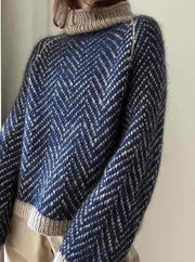 Obba sweater, Aegyo Knit | Marzipan, Beige, Navy, Very dark blue