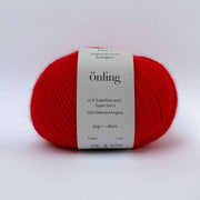 Önling No 1 - merino and angora yarn Yarn Lanecardate Red (718, fuoco)