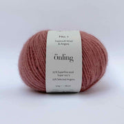 Önling No 1 - merino and angora yarn Yarn Lanecardate Dark rose (40097, cinnamon)