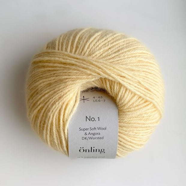 Önling No 1: Luxury Merino - Angora blend yarn - Banana yellow (014)