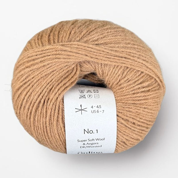 Önling No 1: Luxury Merino - Angora blend yarn - Camel brown (018)