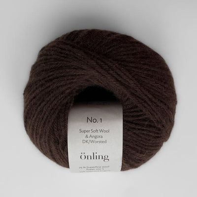 Önling No 1: Luxury Merino - Angora blend yarn - Coffee brown (026)