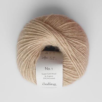 Önling No 1: Luxury Merino - Angora blend yarn - Warm light beige melange (016m)