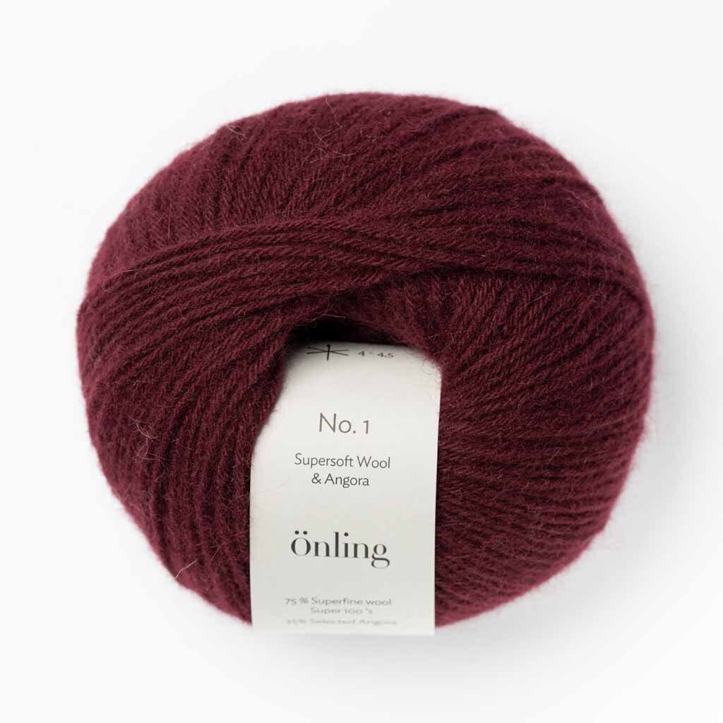 Önling No 1 - Soft Merino Angora Yarn for Luxurious Knitting Wine