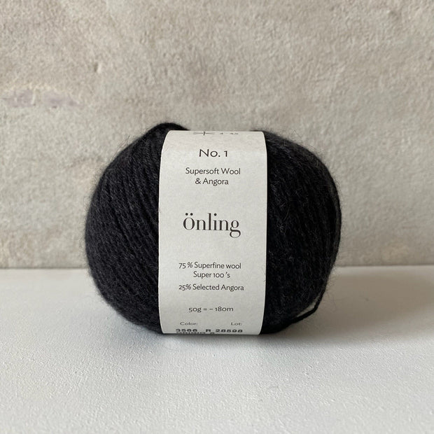 Önling No 1, Sustainable merino/angora yarn Yarn Önling Yarn Charcoal grey (3566)