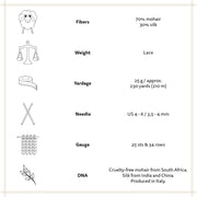 Önling No 10: Luxurious and exquisite silk mohair - Off White (007) Yarn Sesia