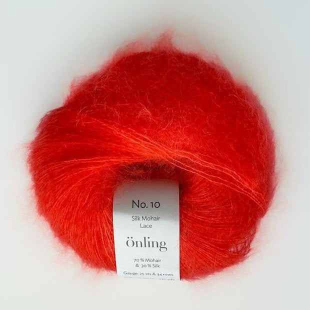 Önling No 10: Luxurious and exquisite silk mohair - Tomato red (118)