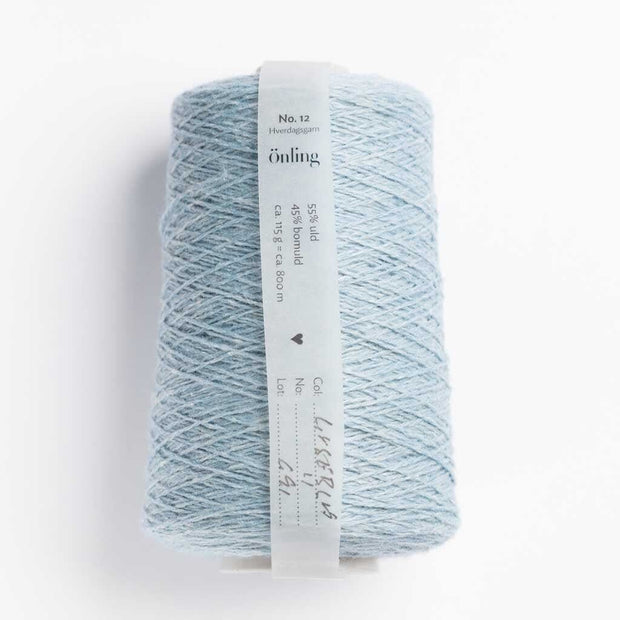 Önling No 12: All - season wool and cotton blend yarn - Light Blue 11