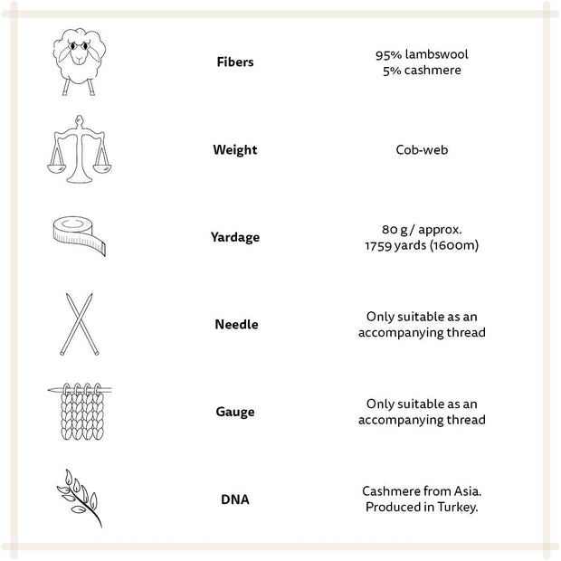 Önling No 13: Companion yarn cob - web weight - Off White (007) Yarn Jesper Davidsen