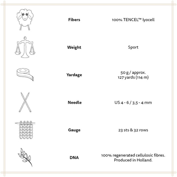 Önling No 14: Soft Lyocell yarn for summer knits - Off white (007) Yarn Önling Garn
