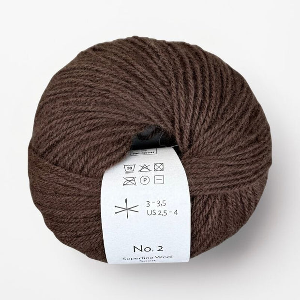 Önling No 2: Soft Merino yarn for luxurious knitting - Coffee brown (026)