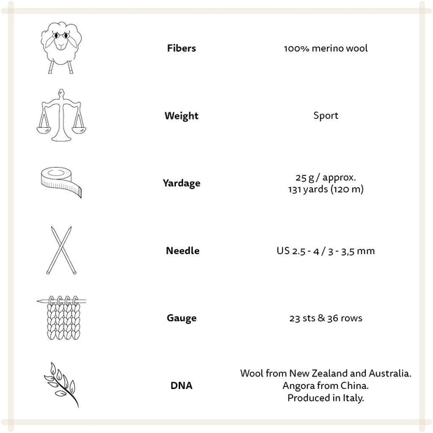 Önling No 2: Soft Merino yarn for luxurious knitting - Off White (007) Yarn Lanecardate