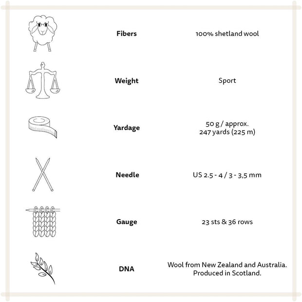 Önling No 20: Premium Shetland wool - Off white (007) Yarn Mark Hill