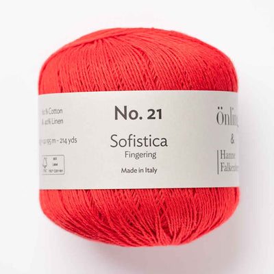 Önling No 21: Premium organic cotton linen yarn - Tomato (118)