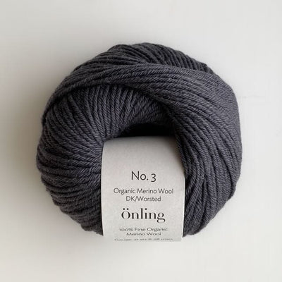Önling No 3: 100% heavy organic merino wool - Charcoal grey (011)
