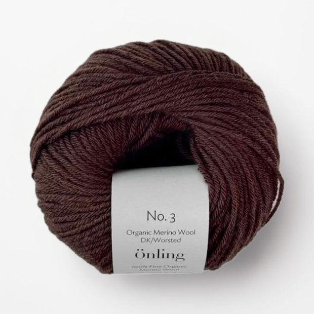 Önling No 3: 100% heavy organic merino wool - Coffee brown (026)
