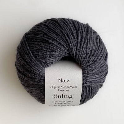 Önling No 4: 100% fine organic merino wool - Charcoal grey (011)