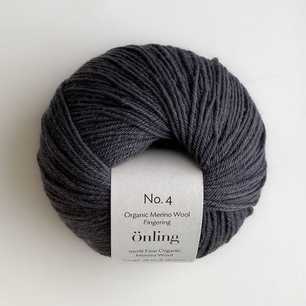 Önling No 4: 100% fine organic merino wool - Charcoal grey (011)
