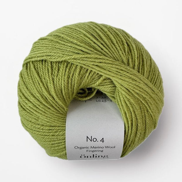 Önling No 4: 100% fine organic merino wool - Kiwi green (019)