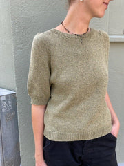 Paloma T-shirt w. puff sleeves by Önling, knitting pattern Knitting patterns Önling - Katrine Hannibal