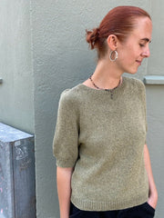 Paloma T-shirt w. puff sleeves by Önling, No 21 + 13 knitting kit Knitting kits Önling - Katrine Hannibal